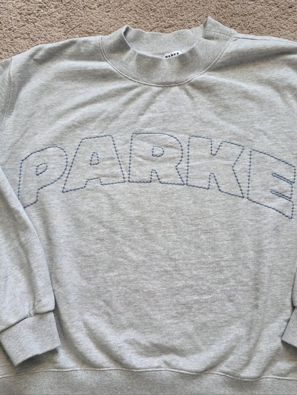 Target x Parke Mockneck Pullover Sweatshirt Heather Grey Women’s Size L/XL
